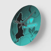 ダンサー*トニア* ラウンド壁時計 (傾斜)