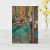 ダンサー、ピンクと緑 | Edgar Degas カード (黄色い花)