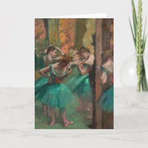 ダンサー、ピンクと緑 Edgar Degas カード