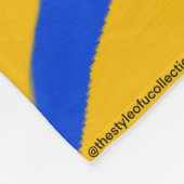 ダンサー フリースブランケット 黄色と青 (角)