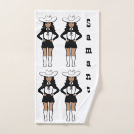 ダンサー/マジョレットウェスタン白黒#2 ハンドタオル