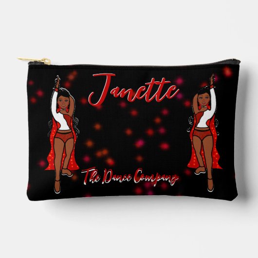 ダンサー/マジョレット赤スパークアクセサリーポーチ アクセサリーポーチ (正面)