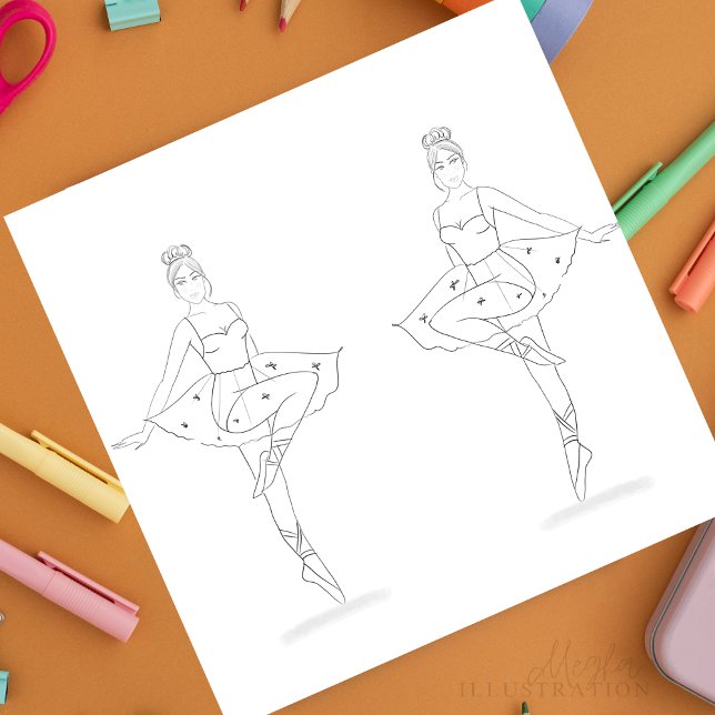 ダンサー、リラックスのカラーリングページ (クリエイターアップロード済み)