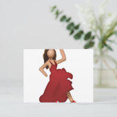 ダンサー – 絵文字 ポストカード (スタンド正面)