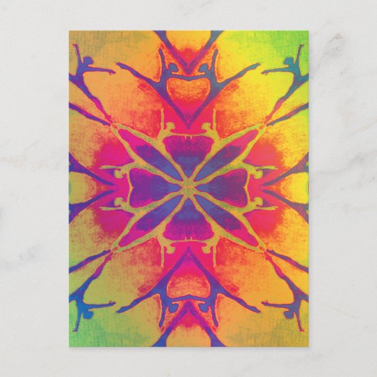 ダンサー(虹 – サイケデリック 2) ポストカード (正面)