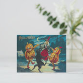 ダンシングウィッチ ジャックオーランタン モンスター 黒猫 ポストカード (スタンド正面)