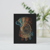 ダンシングガネーシャ グッドラックポストカード ポストカード (スタンド正面)