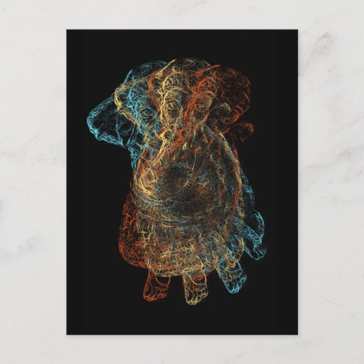 ダンシングガネーシャ グッドラックポストカード ポストカード (正面)