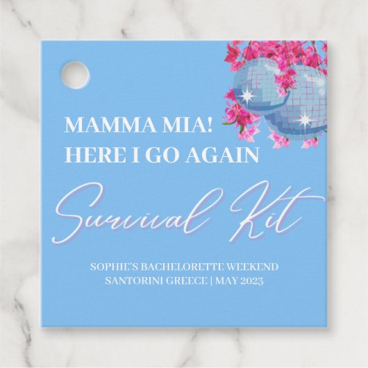 ダンシングクイーン ブライズメイドパーティー サバイバルキット タグ (正面)