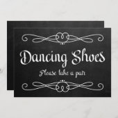 「ダンシングシューズ」黒板ウェディングサイン (正面/裏面)