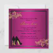 ダンシングシューズ - 60歳の誕生日パーティー　素敵な招待状です 招待状 (裏面)