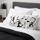 ダンシングシルエット 音符 ランバークッション
