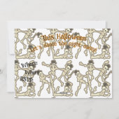 ダンシングスケルトンパーティーの招待状 シーズンカード (裏面)
