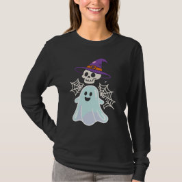 ダンシングスケルトン おもしろハロウィン ドクロTシャツ Tシャツ