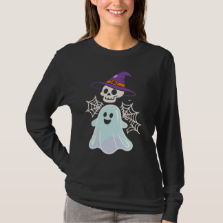 ダンシングスケルトン おもしろハロウィン ドクロTシャツ Tシャツ