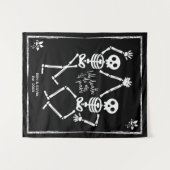 ダンシングスケルトン ウェディングバックドロップ カスタム 設立日 タペストリー (正面(横))