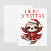 ダンシングスロースの赤ちゃん - クリスマスカード (正面/裏面)