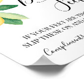 ダンシングフィートサイン フリップフロップ ウェディング レモン ポスター (角)