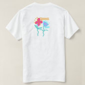 ダンシングフラワーズ抽象芸術ウェア Tシャツ (デザイン裏面)