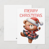 ダンシングベアキューブ - クリスマスカード (正面/裏面)