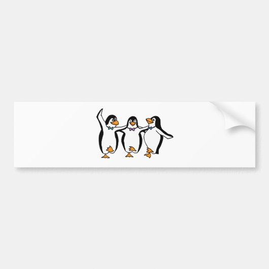 ダンシングペンギン バンパーステッカー (正面)