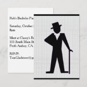 ダンシングマン独身パーティー 招待状 (正面/裏面)