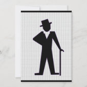 ダンシングマン オーダーメイドの結婚式前パーティー招待状 招待状 (正面)