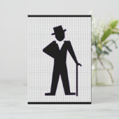 ダンシングマン オーダーメイドの結婚式前パーティー招待状 招待状 (スタンド正面)