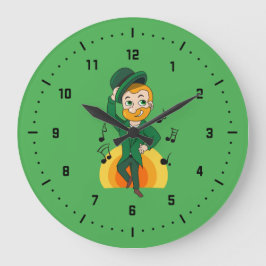 ダンシングレプラコーン セントパトリックデーのキャラクター ラウンド壁時計