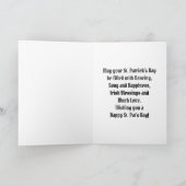 ダンシング アイリッシュ ラス ホリデー カード (内部)