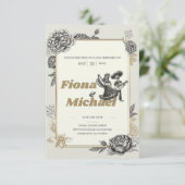 ダンシング・カラベラス ウェディング招待状 招待状 (スタンド正面)