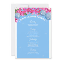 ダンシング・クイーンの花嫁前夜祭の旅程