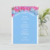 ダンシング・クイーン独身最後の週末行程 招待状 (スタンド正面)