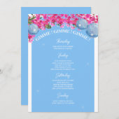 ダンシング・クイーン独身最後の週末計画 招待状 (正面/裏面)