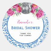 ダンシング・クイーン マンマ・ミア ディスコ ブライダルシャワー ラウンドシール (正面)