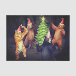 ダンシング クリスマス ベア ペーパーフラワー 薄葉紙