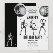 ダンシング・スカル・ディスコ・パーティー 招待状 (正面/裏面)