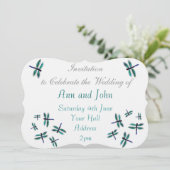 ダンシング ドラゴンフライ アート ターコイズ 招待状 (スタンド正面)