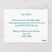 ダンシング ドラゴンフライ サンクス ポストカード (裏面)