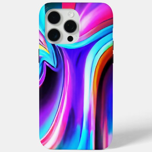 ダンシング・ネオンライト - 青 Case-Mate iPhoneケース (裏面)