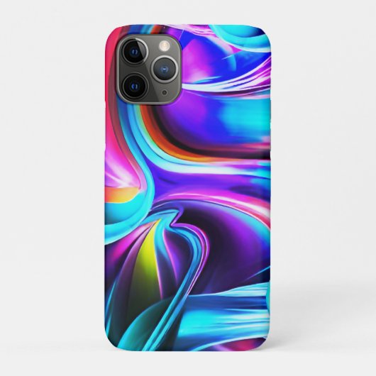 ダンシング・ネオンライト - 青 Case-Mate iPhoneケース (裏)