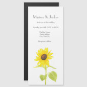 ダンシング・ヒマワリ マグネット招待状 (正面/裏面)