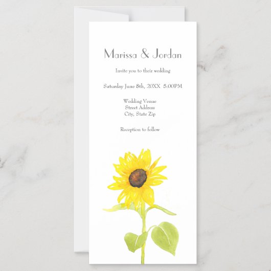 ダンシング・ヒマワリ マグネット招待状 (正面)