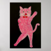 ダンシング ピンク猫 ポスター (正面)