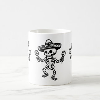 ダンシング・メキシカン・スケルトン コーヒーマグカップ