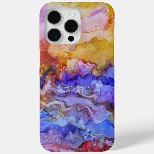 ダンシング・ワールド・ドリームスケープ・アブストラクトアートポスター Case-Mate iPhoneケース (裏面)
