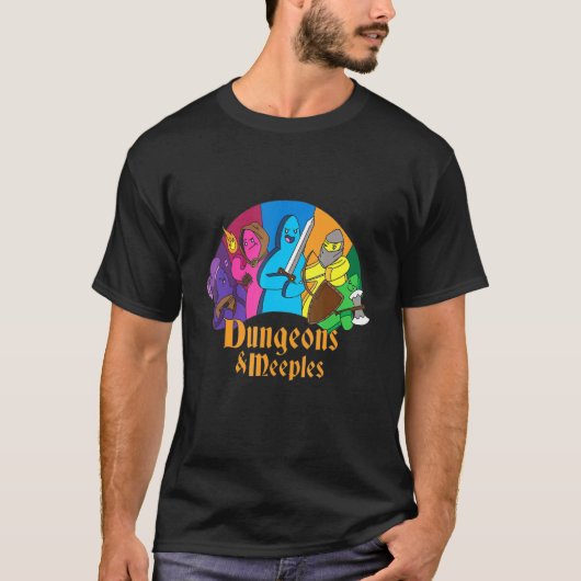 ダンジョンおたくのボードゲームミプルデザイン Tシャツ (正面)