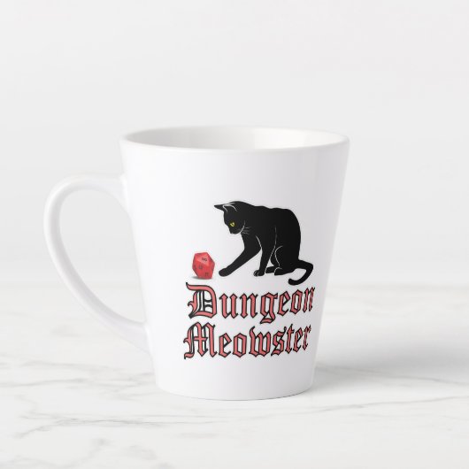 ダンジョンおもしろい・ミオウスターRPG猫とサイコロ カフェラテマグ (左)