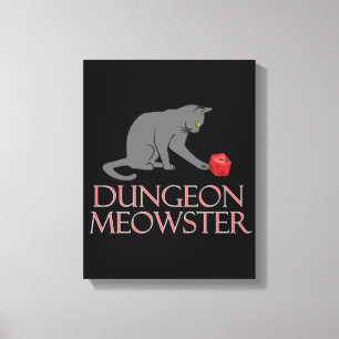 ダンジョンおもしろい・ミオウスターRPG猫とサイコロ キャンバスプリント
