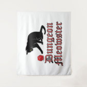 ダンジョンおもしろい・ミオウスターRPG猫とサイコロ タペストリー (正面)